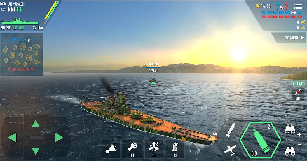 Battle of Warships: Online (Баттл оф Уоршипс)  [МОД Бесконечные монеты] Screenshot 3
