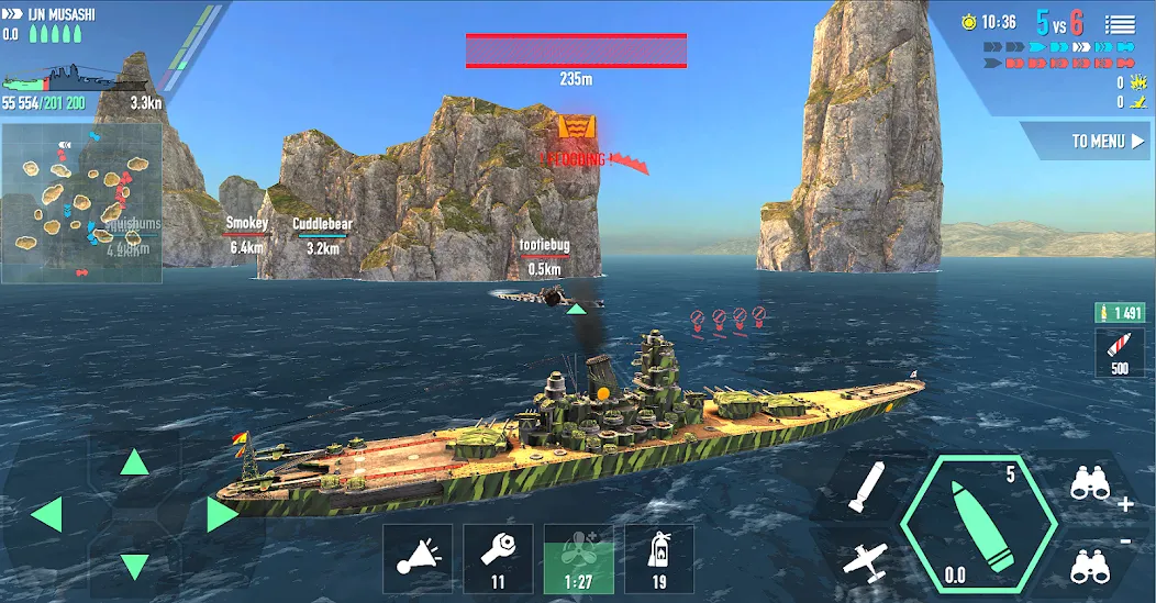 Battle of Warships: Online (Баттл оф Уоршипс)  [МОД Бесконечные монеты] Screenshot 4