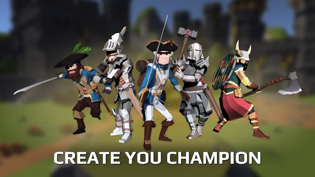 Slash Polygon: Medieval PVP (Слэш Полигон Онлайн ПВП арена)  [МОД Unlocked] Screenshot 1