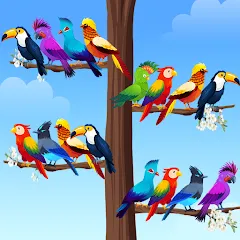 Взломанная Bird Sort - Color Puzzle  [МОД Меню] - последняя версия apk на Андроид