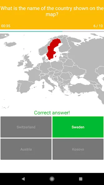 Europe Map Quiz - European Cou  [МОД Бесконечные монеты] Screenshot 4