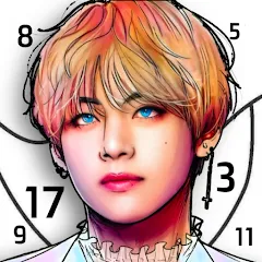 Взлом Kpop Paint by Numbers BT21  [МОД Все открыто] - последняя версия apk на Андроид