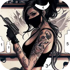 Скачать взлом Tattoo Coloring games  [МОД Бесконечные монеты] - полная версия apk на Андроид