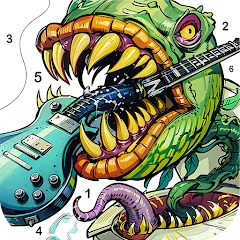 Скачать взломанную Dark Fantasy Coloring Games  [МОД Menu] - полная версия apk на Андроид