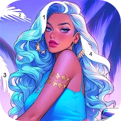 Взломанная Paint Color: Color by number  [МОД Бесконечные деньги] - стабильная версия apk на Андроид