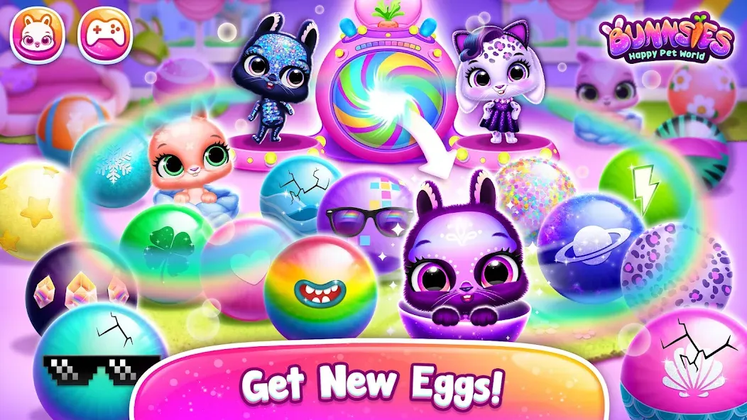 Bunnsies - Happy Pet World (Баннсиз)  [МОД Бесконечные монеты] Screenshot 2