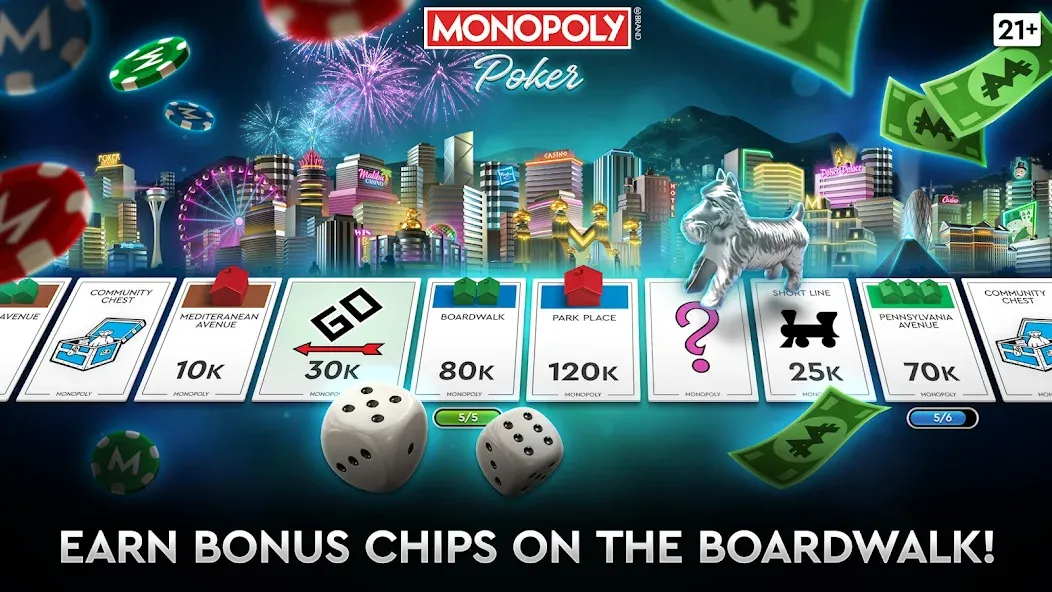 MONOPOLY Poker - Texas Holdem (МОНОПОЛИЯ Покер)  [МОД Mega Pack] Screenshot 1