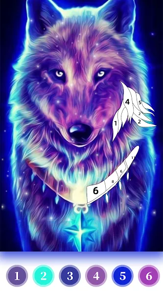 Wolf Coloring Book Color Game (Вульф Колоринг Бук Колор Гейм)  [МОД Бесконечные монеты] Screenshot 1