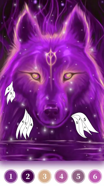 Wolf Coloring Book Color Game (Вульф Колоринг Бук Колор Гейм)  [МОД Бесконечные монеты] Screenshot 4