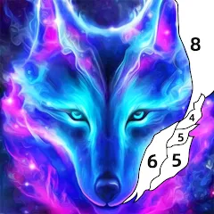 Скачать взломанную Wolf Coloring Book Color Game (Вульф Колоринг Бук Колор Гейм)  [МОД Бесконечные монеты] - последняя версия apk на Андроид